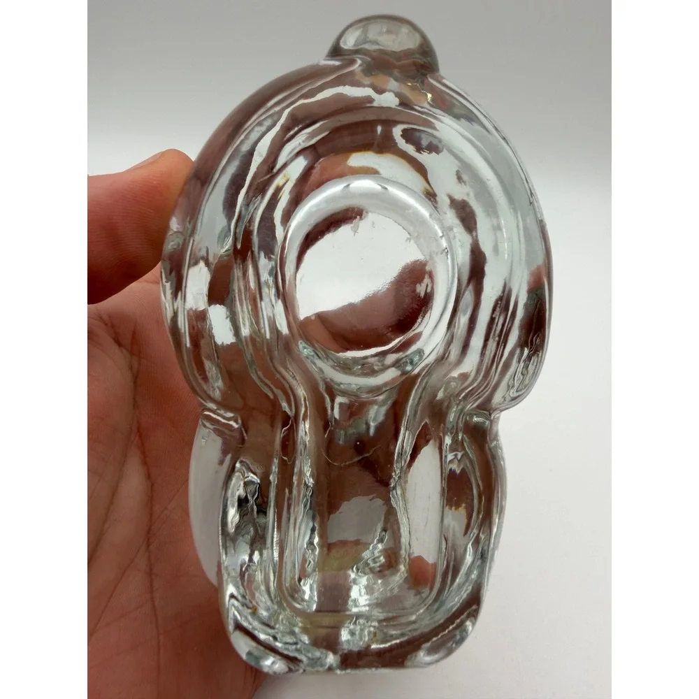 Clear Glass Rabbit Bunny Votive Candle Holder Figurine Trinket Dish Home Decor